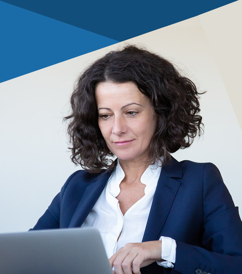 Woman working at Laptop